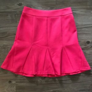Banana Republic Hot Pink Fluted Skirt